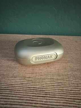 Phonak Metallic Silver Hearing Aid Case